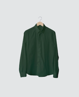 Green shirt on hanger